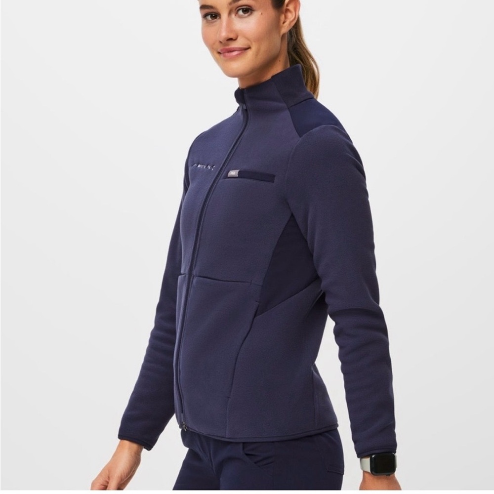 Figs Women's Navy Blue Full-Zip Jacket